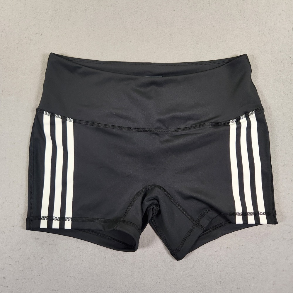 adidas Black Athletic Shorts with White 3-Stripes